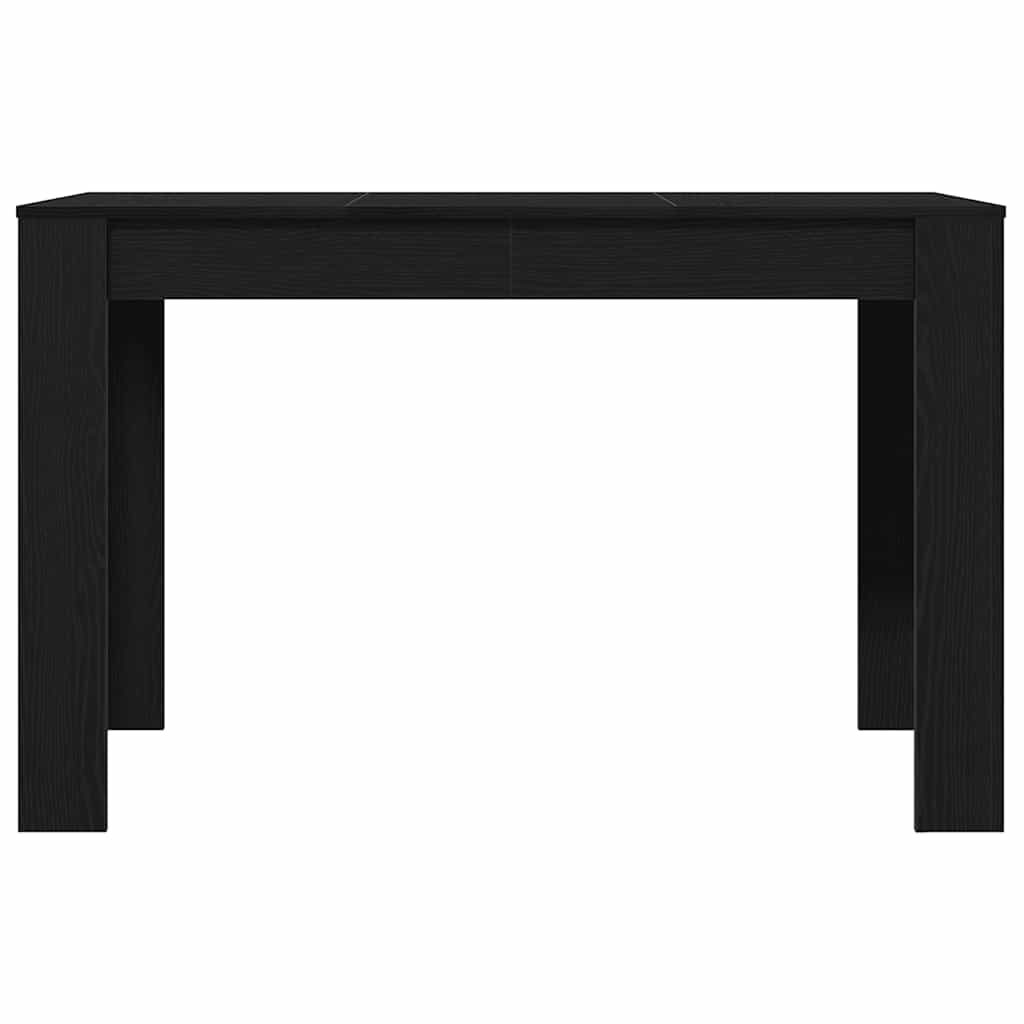 Eettafel 120x60x76 cm spaanplaat zwart eikenkleurig