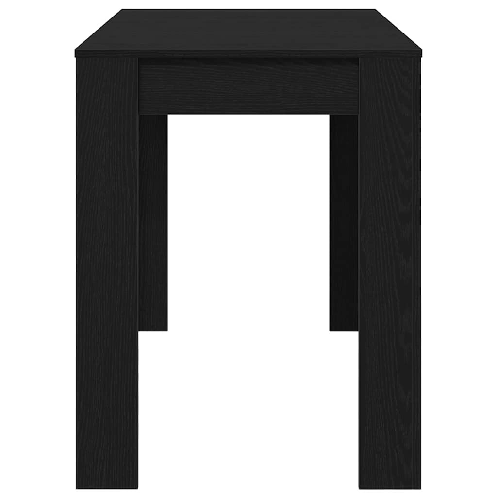 Eettafel 120x60x76 cm spaanplaat zwart eikenkleurig