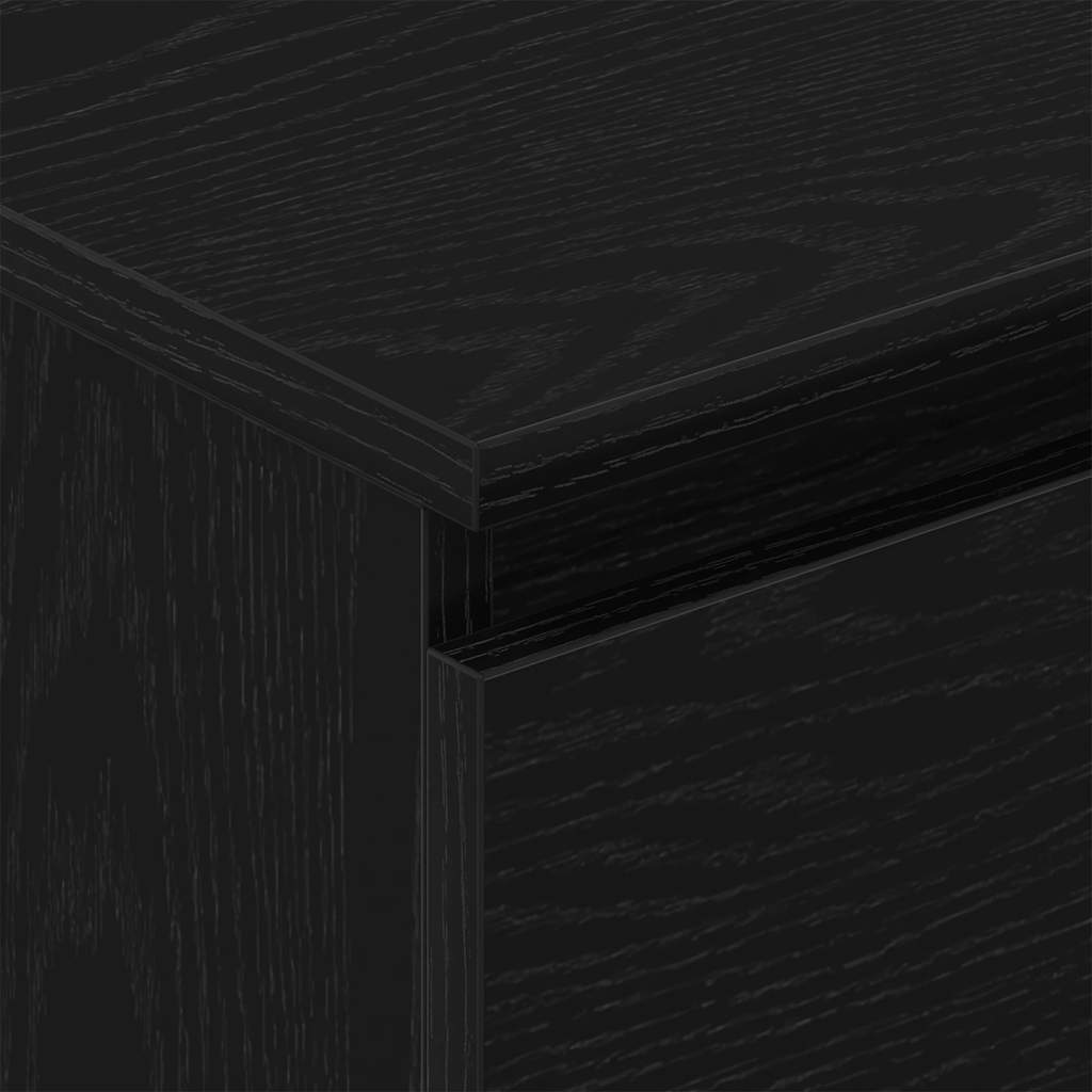 Dressoir 60x35x98,5 cm spaanplaat zwart eikenkleurig