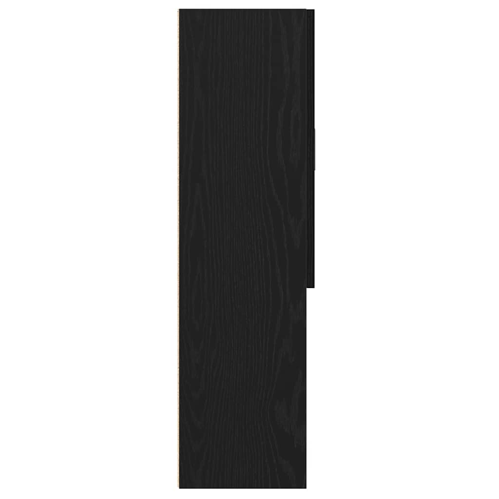 Wasmachinekast 70,5x25,5x90 cm zwart eikenkleurig
