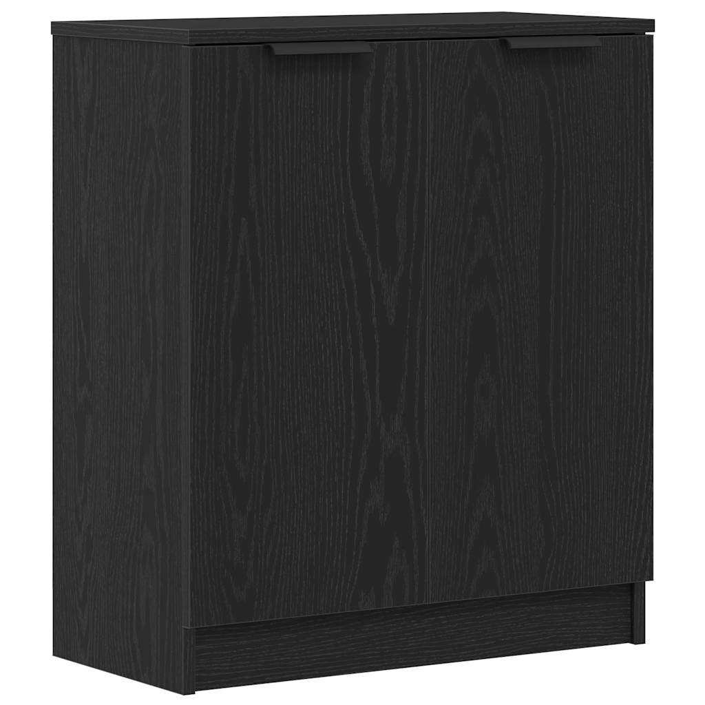 Dressoir 60x30x70 cm bewerkt hout zwart eikenkleurig