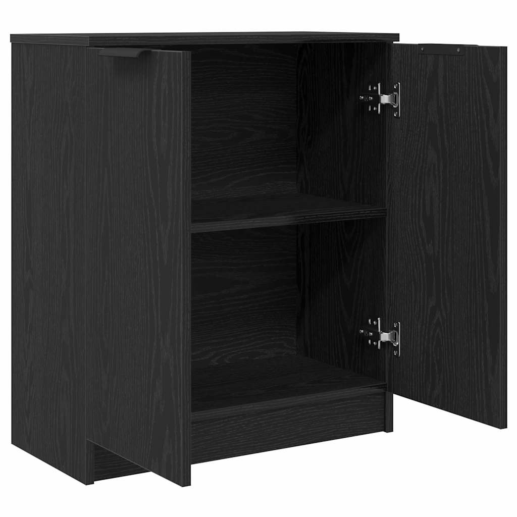 Dressoir 60x30x70 cm bewerkt hout zwart eikenkleurig