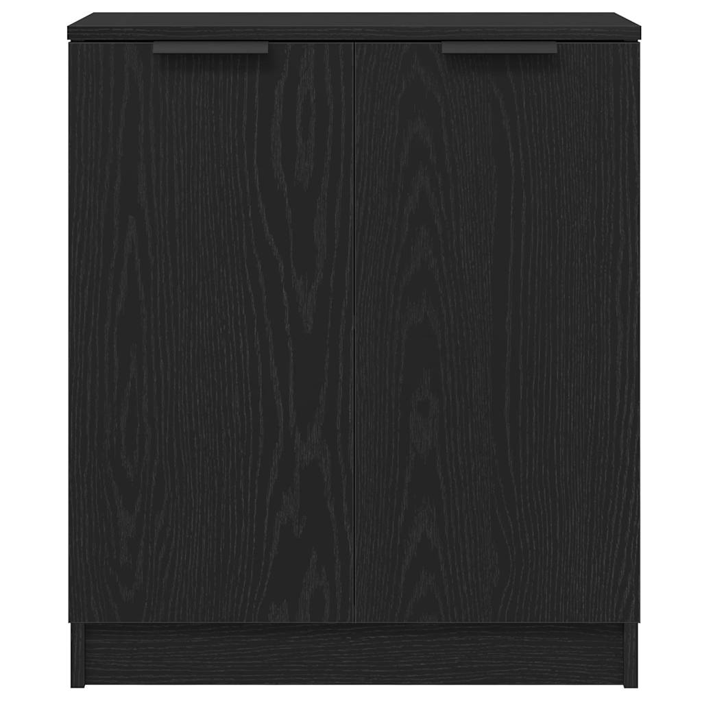Dressoir 60x30x70 cm bewerkt hout zwart eikenkleurig