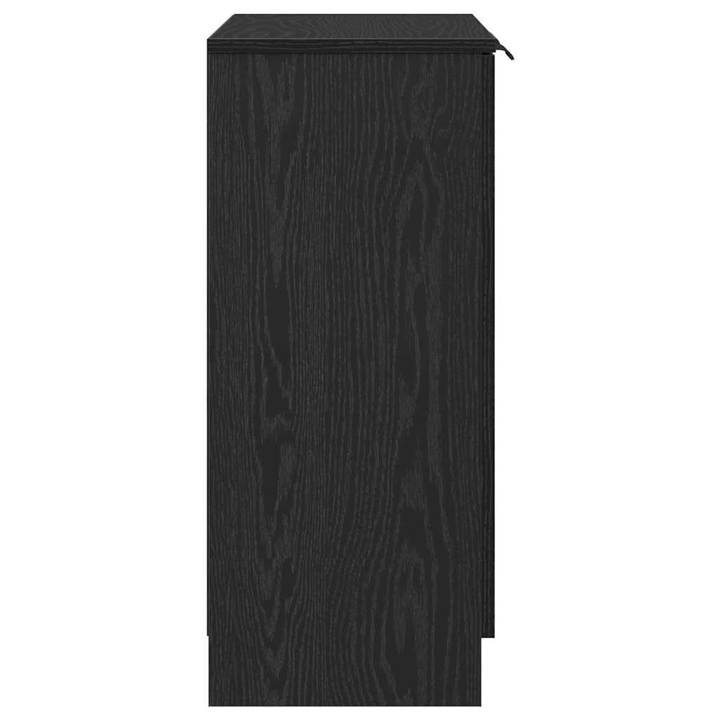 Dressoir 60x30x70 cm bewerkt hout zwart eikenkleurig