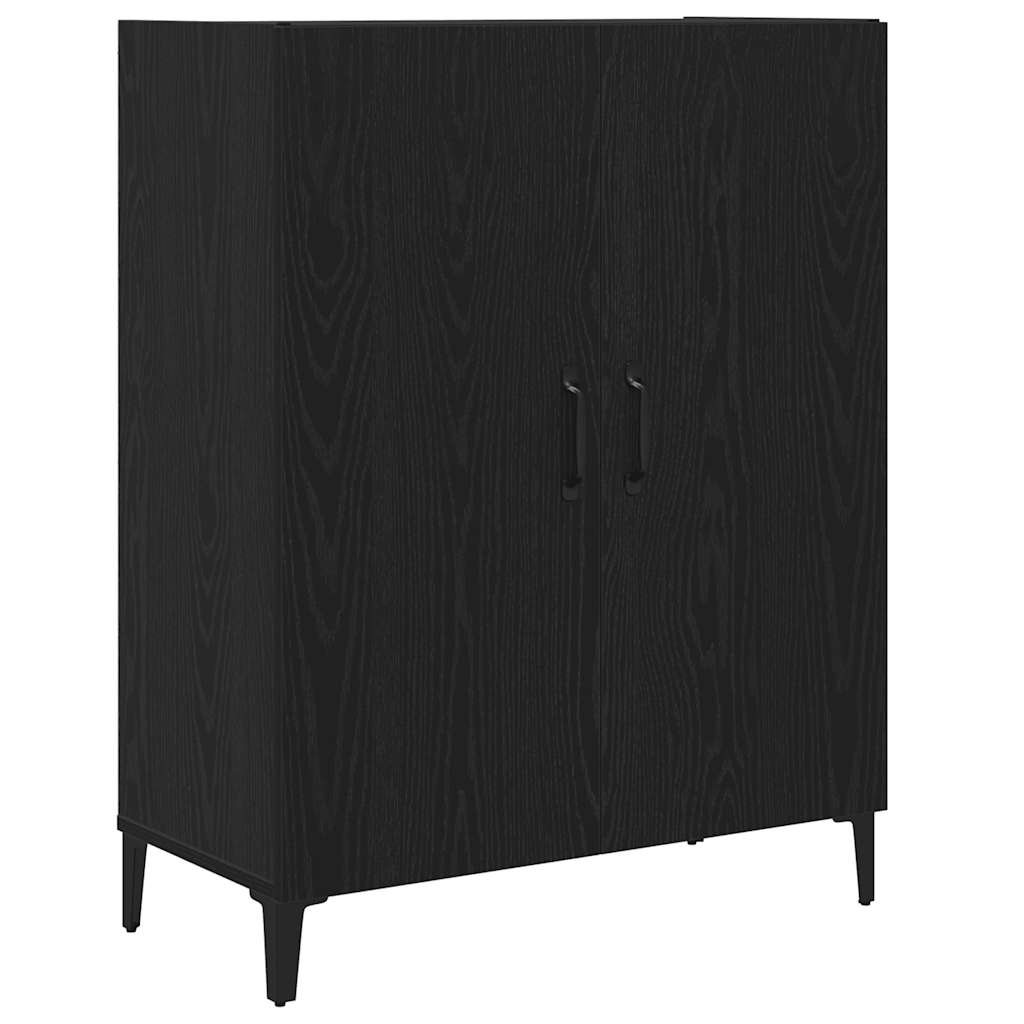 Dressoir 69,5x34x90 cm spaanplaat zwart eikenkleurig