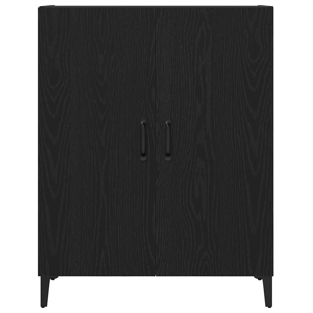 Dressoir 69,5x34x90 cm spaanplaat zwart eikenkleurig