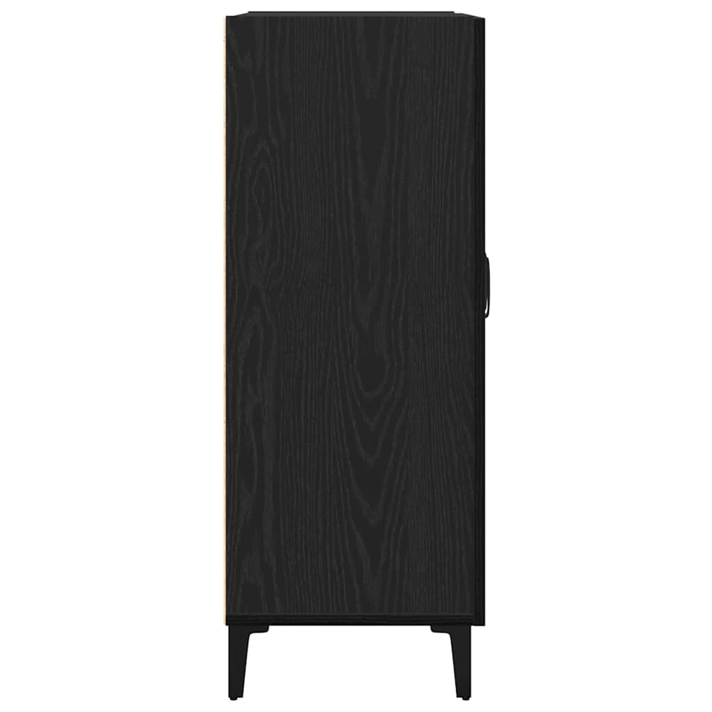 Dressoir 69,5x34x90 cm spaanplaat zwart eikenkleurig