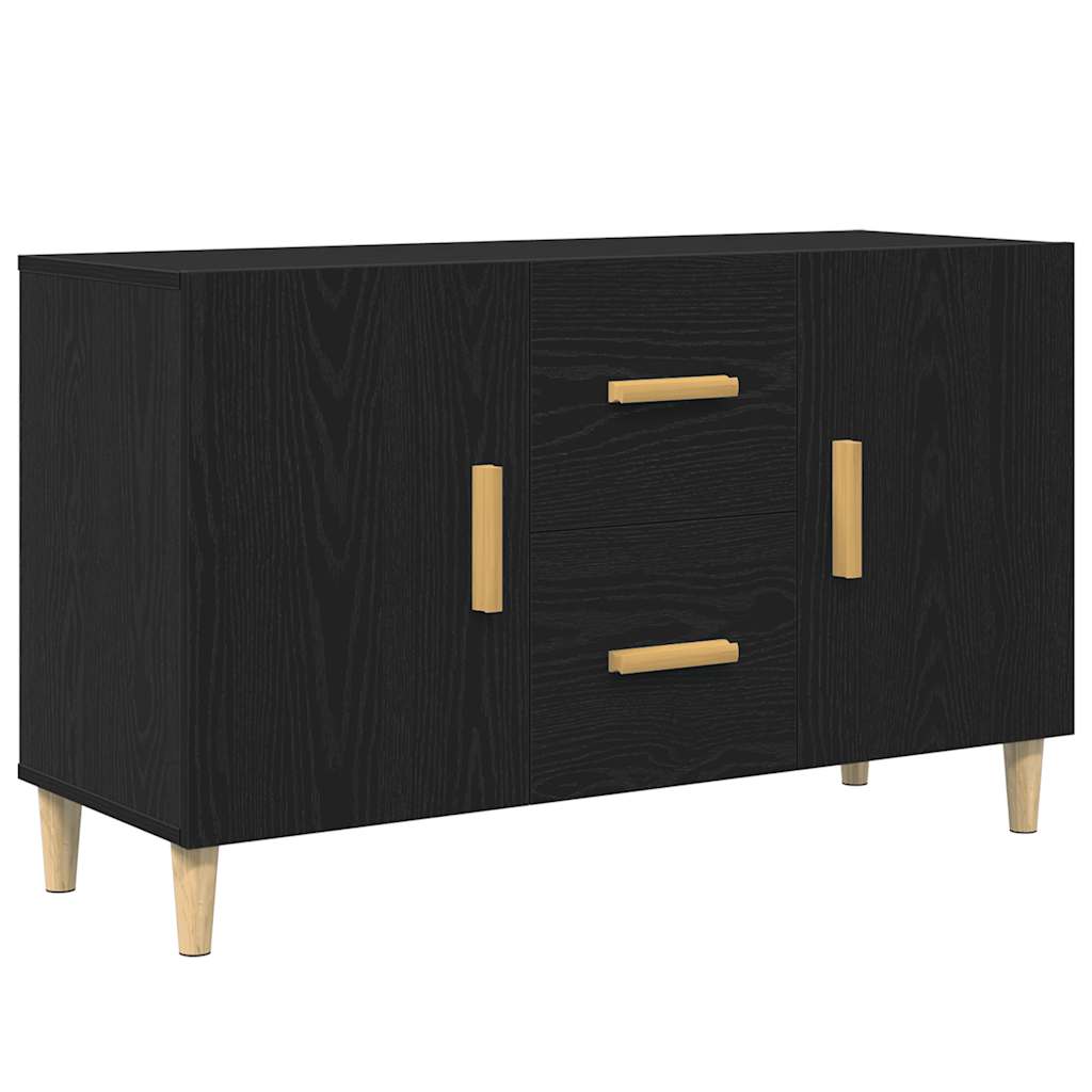 Dressoir 100x36x60 cm spaanplaat zwart eikenkleurig