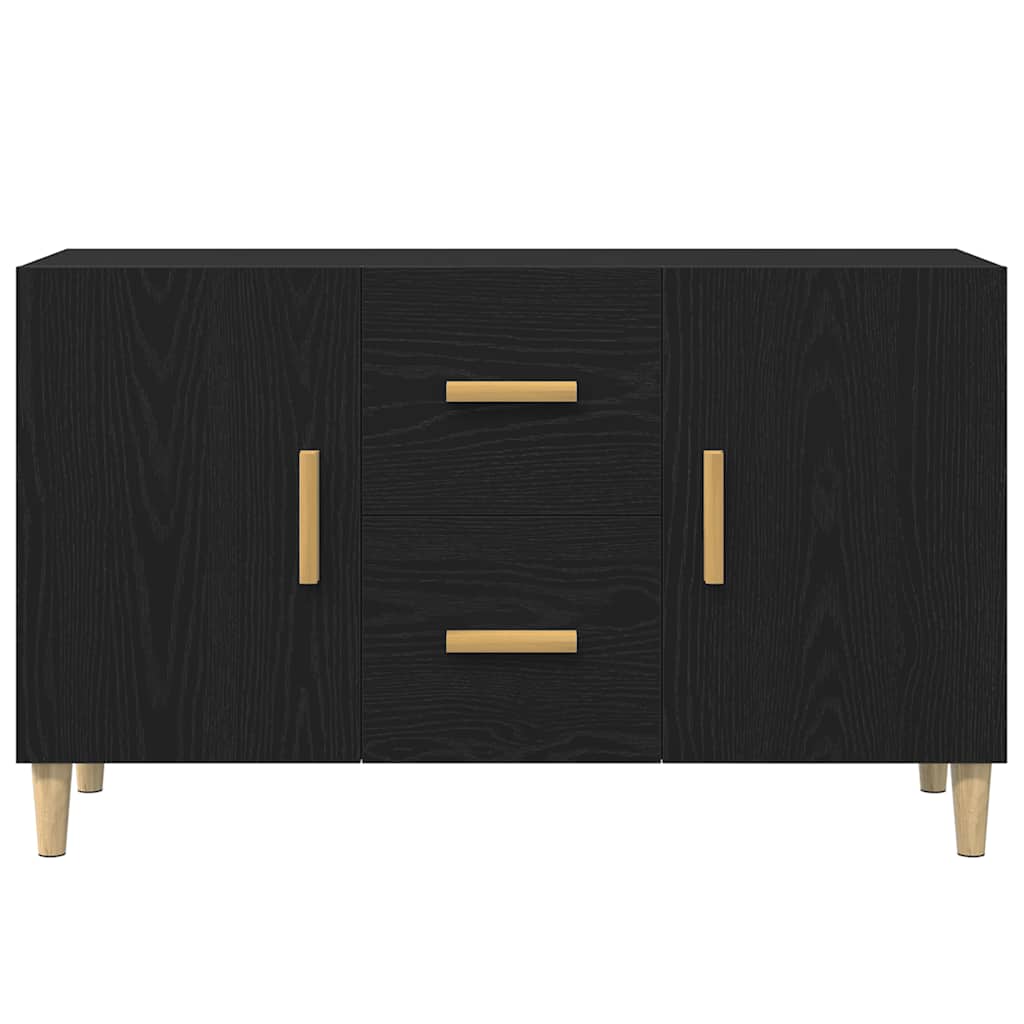 Dressoir 100x36x60 cm spaanplaat zwart eikenkleurig