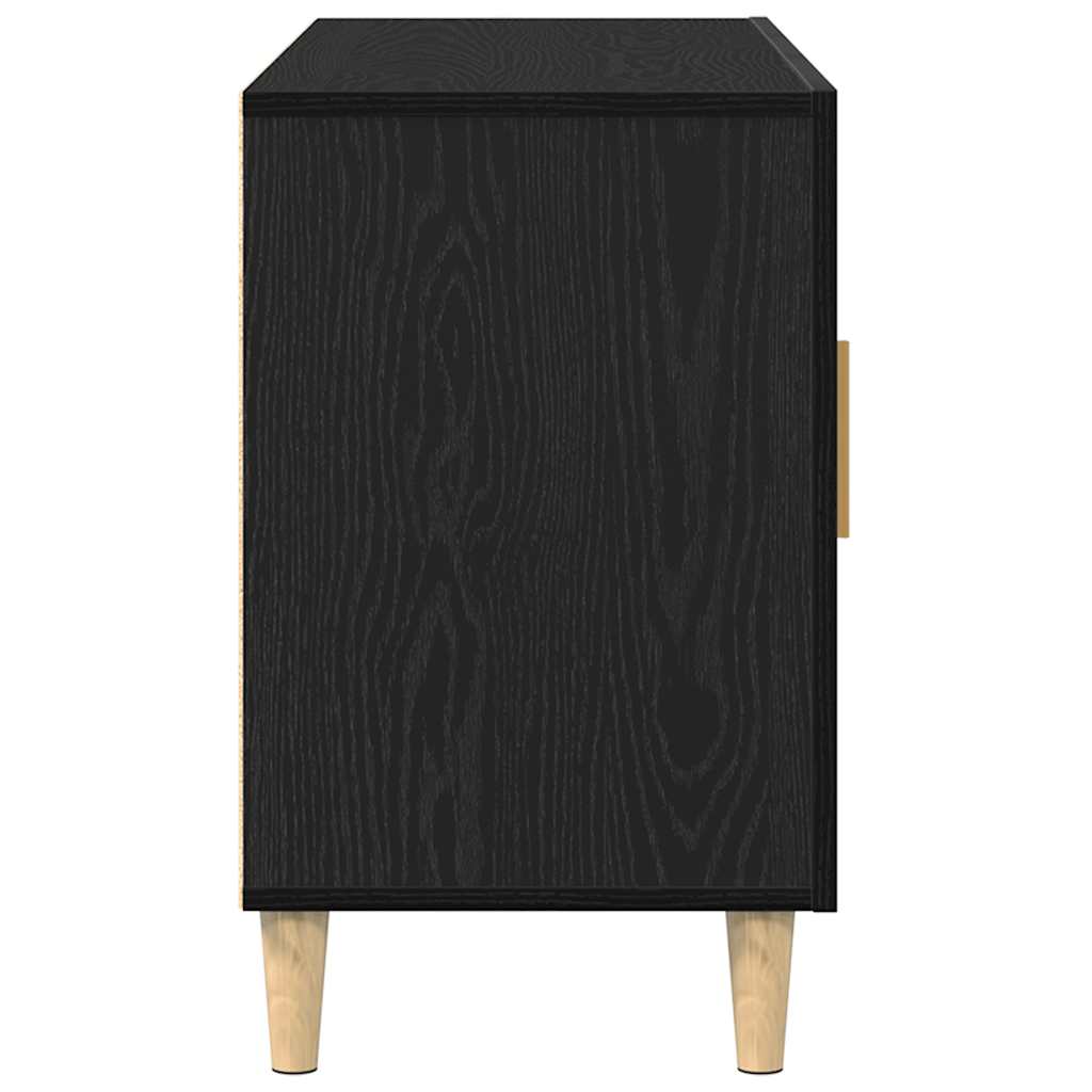 Dressoir 100x36x60 cm spaanplaat zwart eikenkleurig
