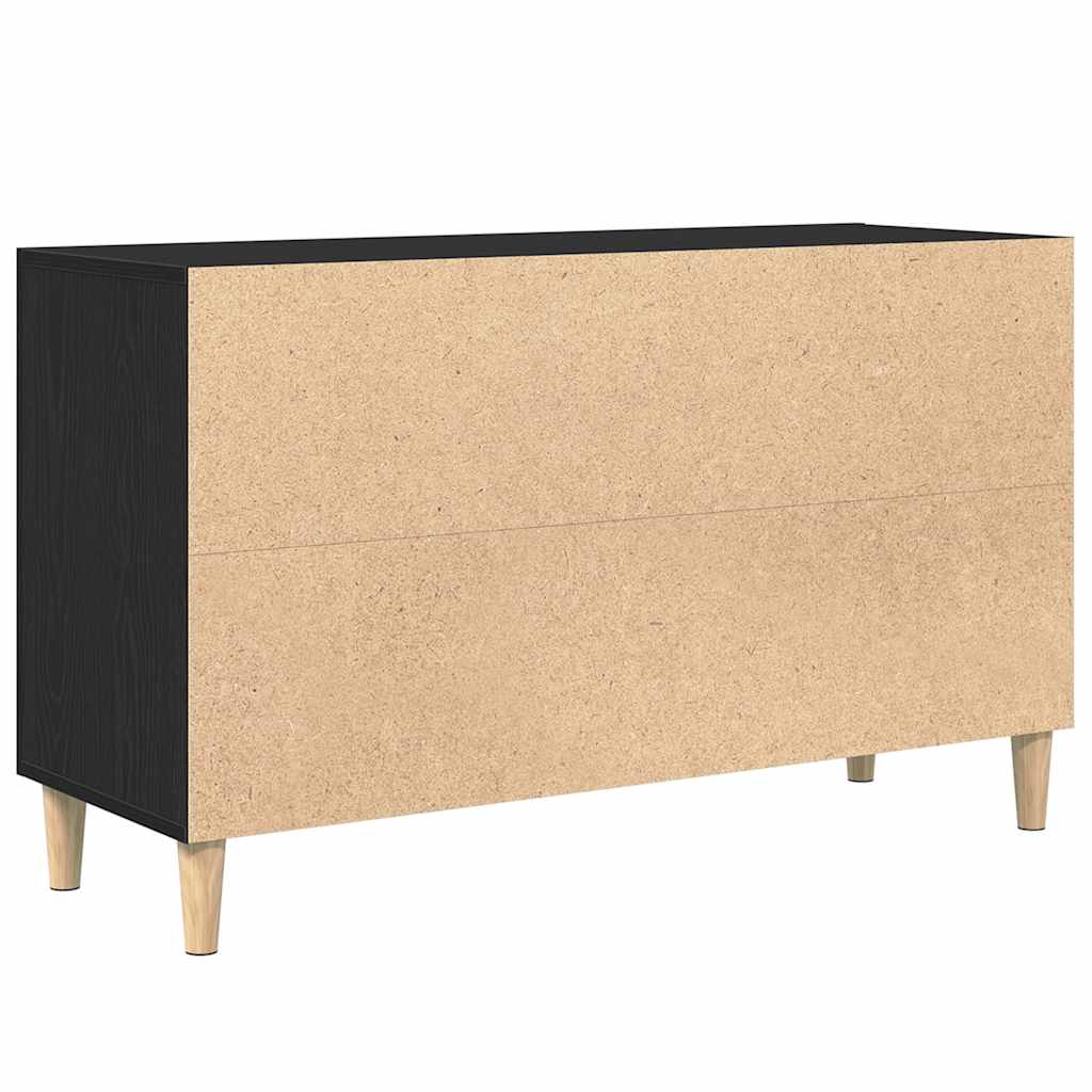 Dressoir 100x36x60 cm spaanplaat zwart eikenkleurig