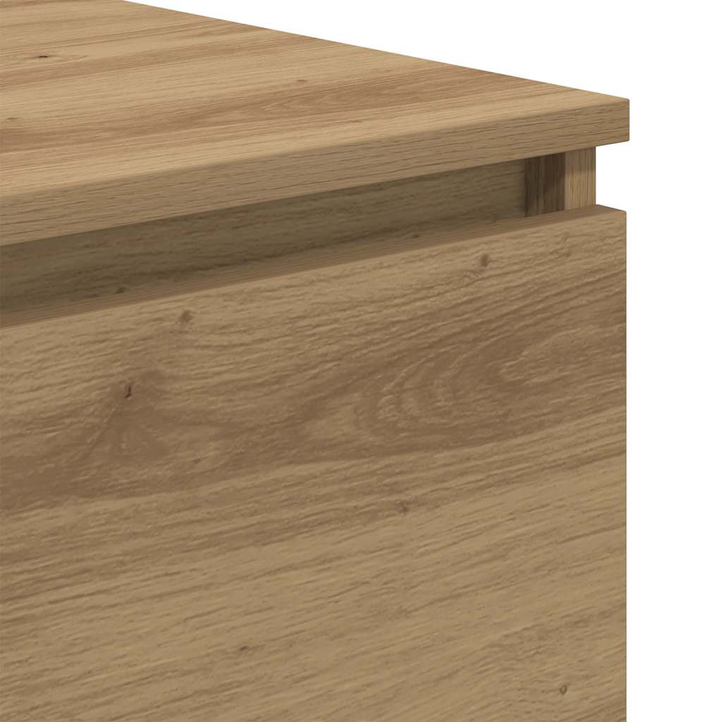 Dressoir 60x35x76 cm bewerkt hout artisanaal eikenkleur