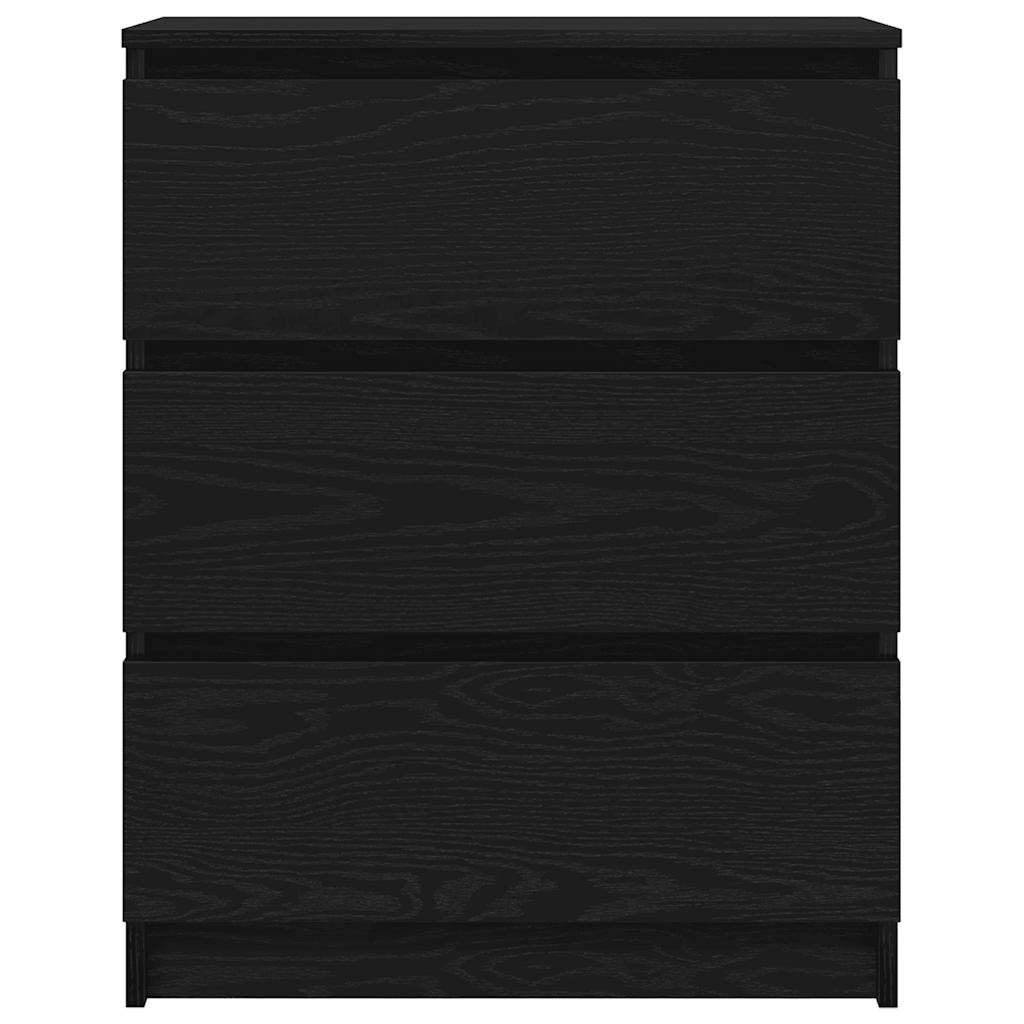 Dressoir 60x35x76 cm bewerkt hout zwart eikenkleurig