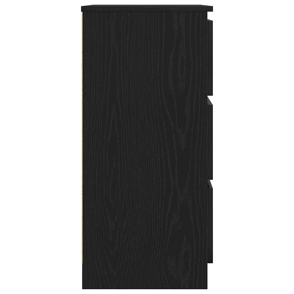 Dressoir 60x35x76 cm bewerkt hout zwart eikenkleurig