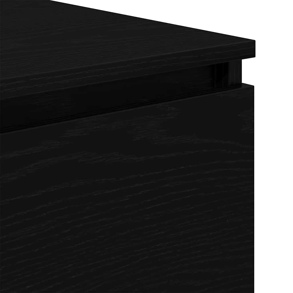 Dressoir 60x35x76 cm bewerkt hout zwart eikenkleurig
