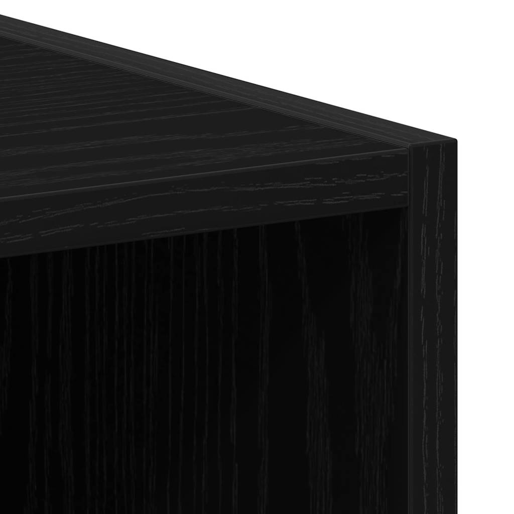 Wasmachinekast 64x24x190 cm bewerkt hout zwart eikenkleurig