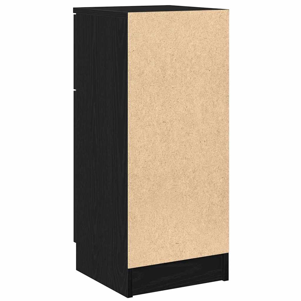 Zwarte Eikenhouten Dressoir 30x30x70 cm Gemaakt van Houtcomposiet