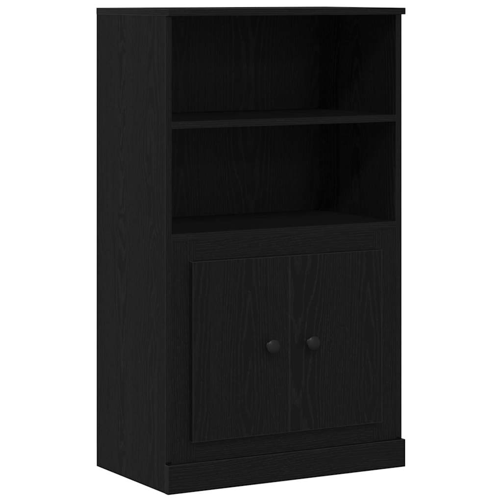 Hoge kast 60x35,5x103,5 cm bewerkt hout zwart eikenkleurig
