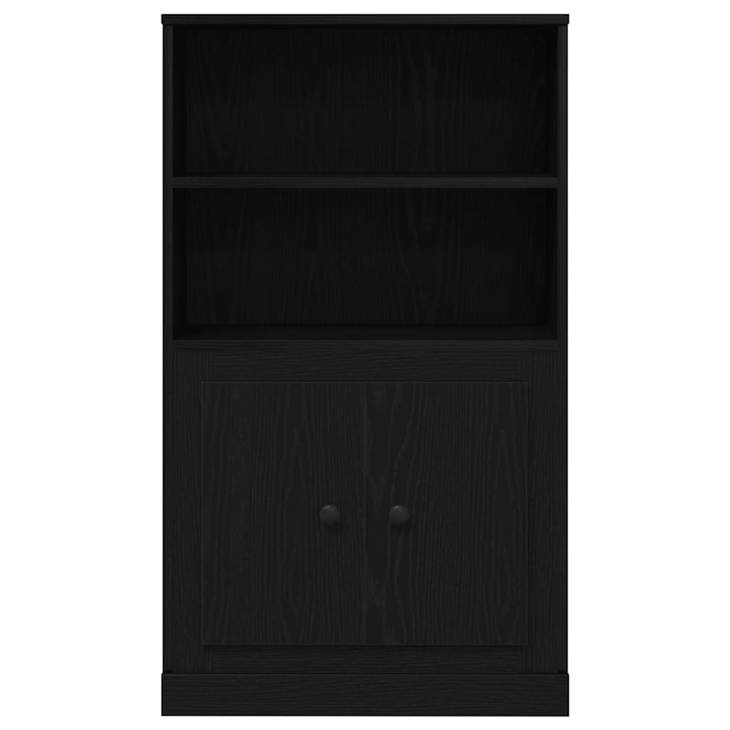 Hoge kast 60x35,5x103,5 cm bewerkt hout zwart eikenkleurig