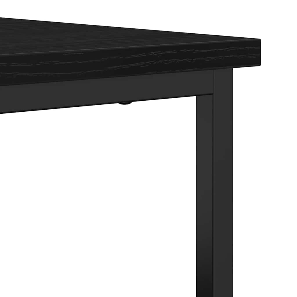 Dressoir 70x30x80 cm bewerkt hout zwart eikenkleurig