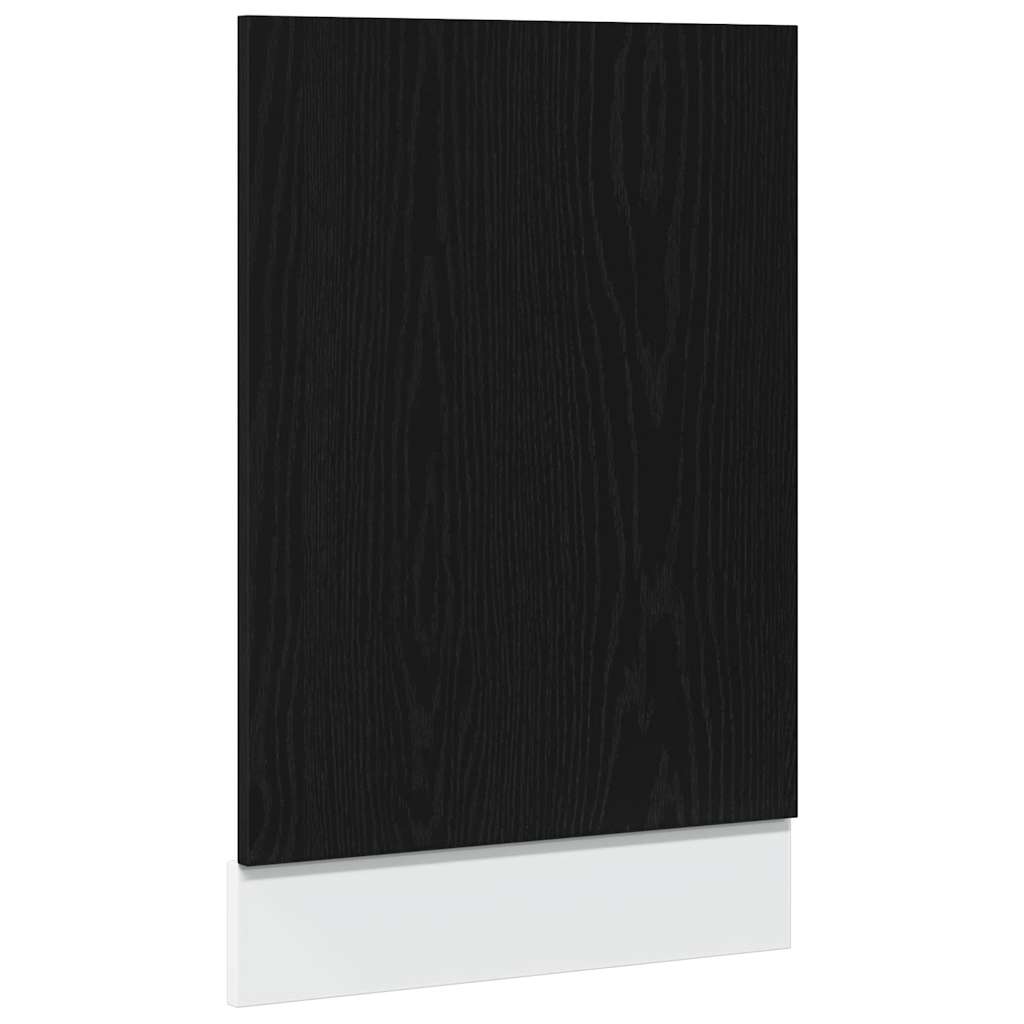 Vaatwasserpaneel 45x1,5x67 cm bewerkt hout zwart eiken