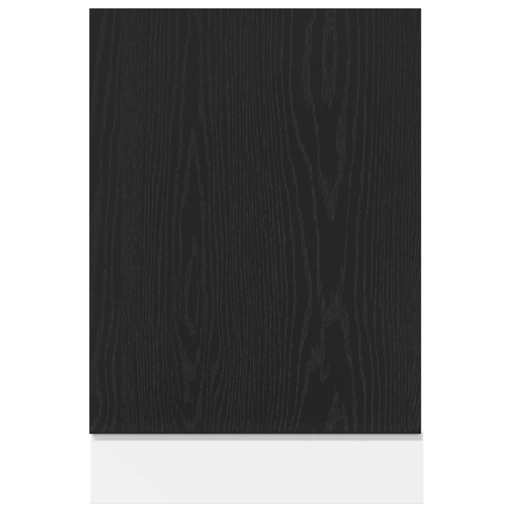 Vaatwasserpaneel 45x1,5x67 cm bewerkt hout zwart eiken