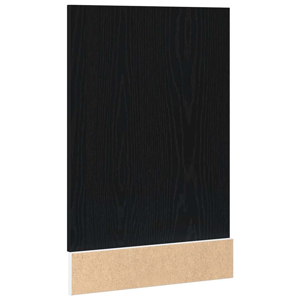 Vaatwasserpaneel 45x1,5x67 cm bewerkt hout zwart eiken