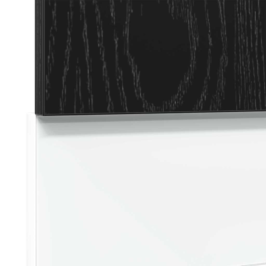 Vaatwasserpaneel 45x1,5x67 cm bewerkt hout zwart eiken