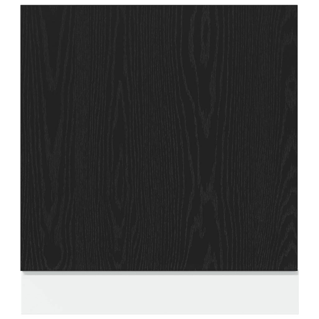 Vaatwasserpaneel 60x1,5x67 cm bewerkt hout zwart eiken