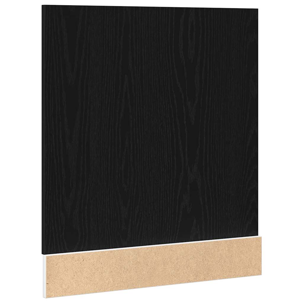 Vaatwasserpaneel 60x1,5x67 cm bewerkt hout zwart eiken
