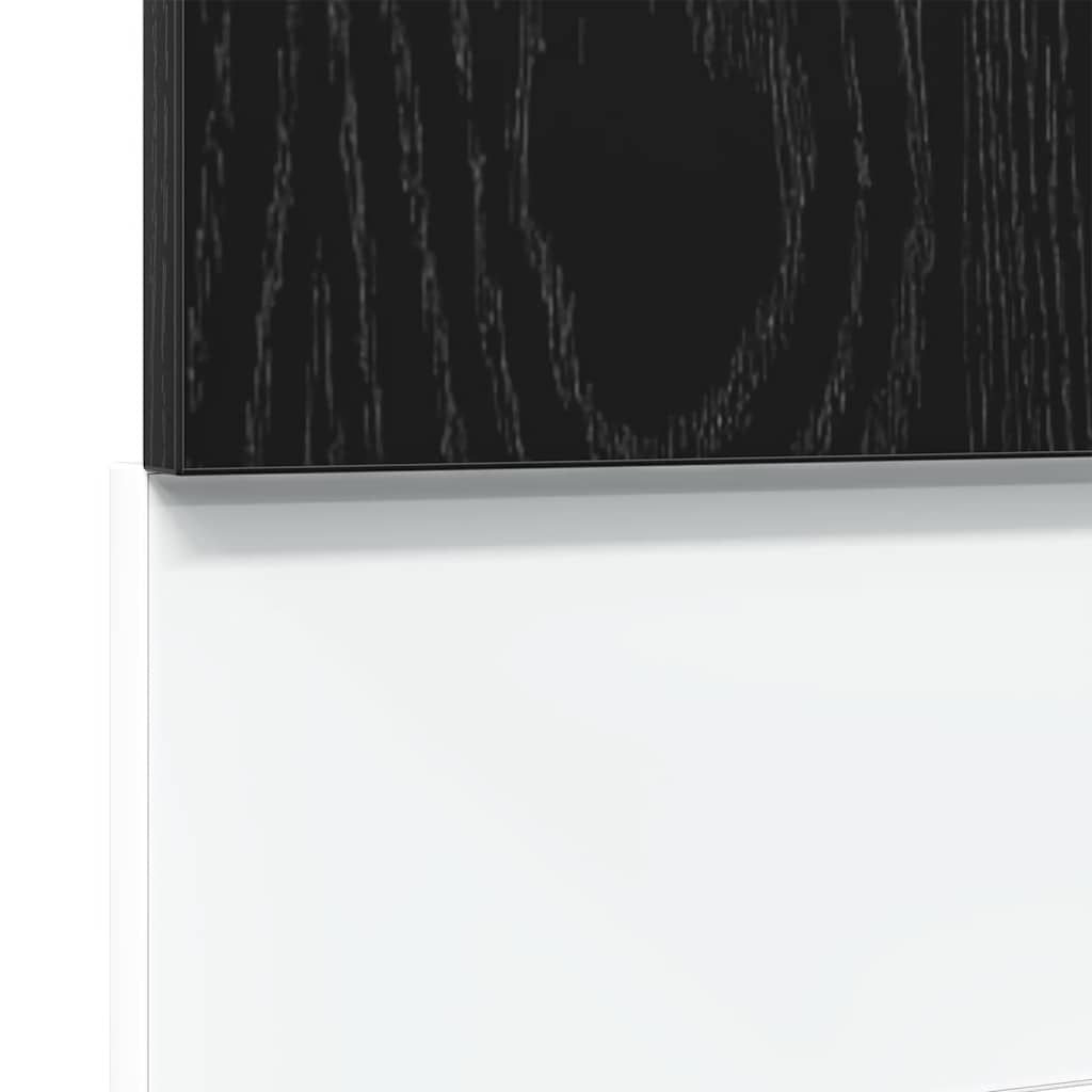 Vaatwasserpaneel 60x1,5x67 cm bewerkt hout zwart eiken
