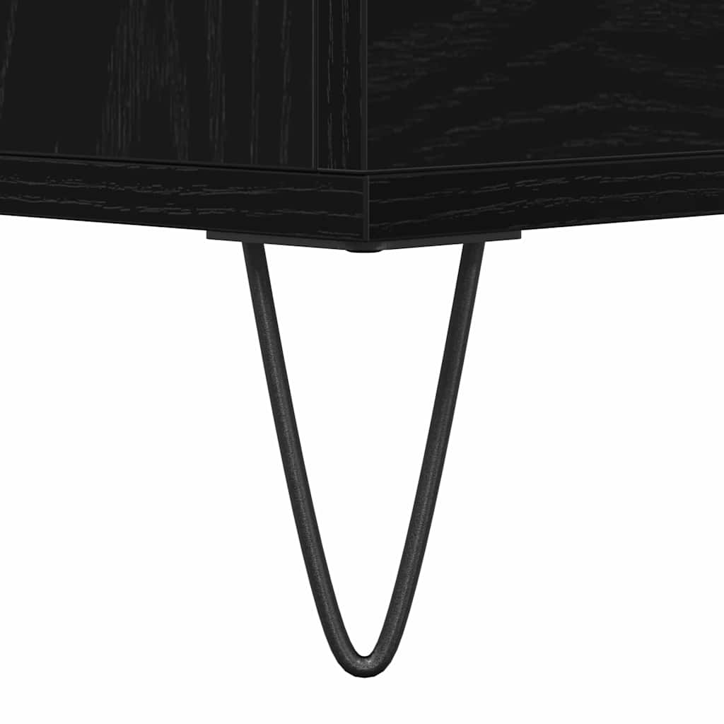 Dressoir met lades 60x35x70 cm bewerkt hout zwart eikenkleurig