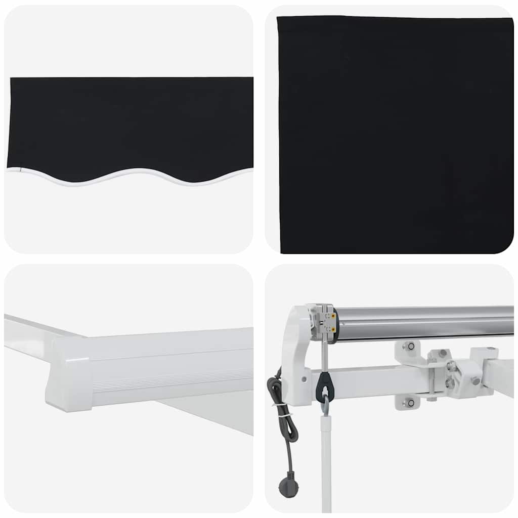 Inklapbaar Zonnescherm 300 x 250 cm Zwart