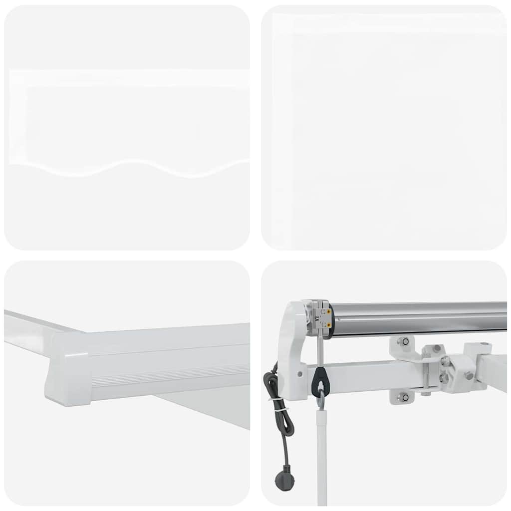 Inklapbaar Zonnescherm 350 x 250 cm Wit