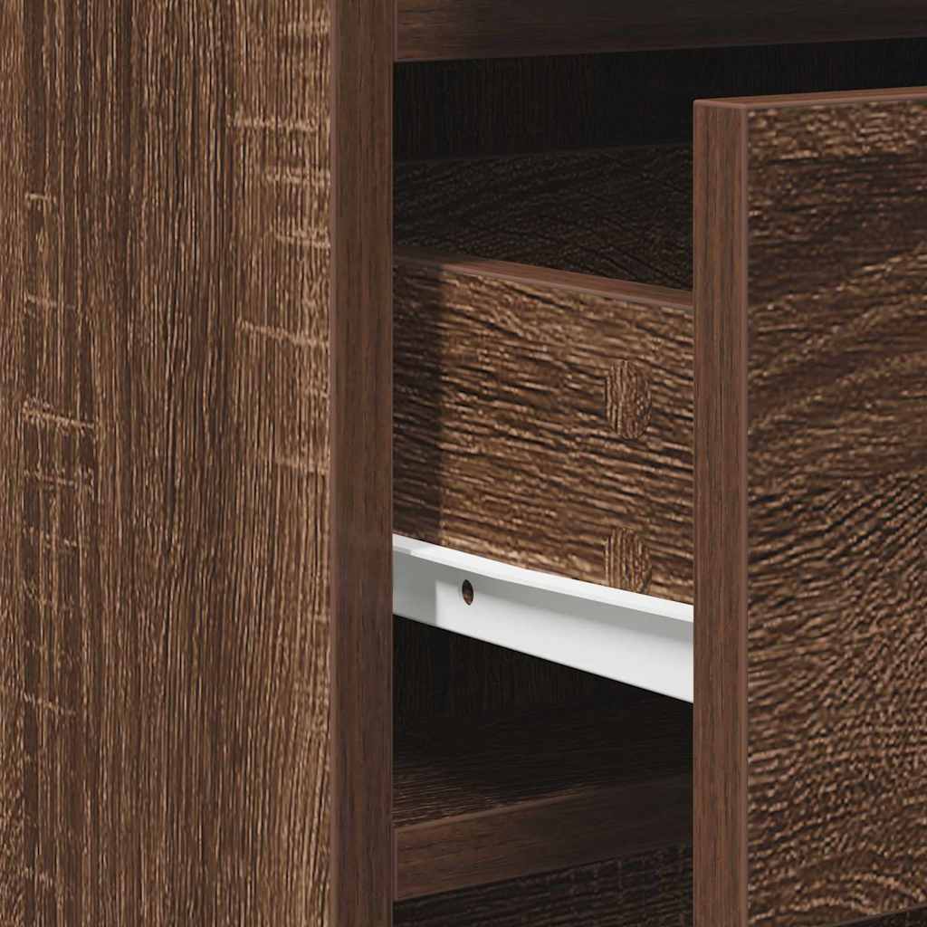 Dressoir Bruin Eiken 40x41x75 cm Geengineerd Hout