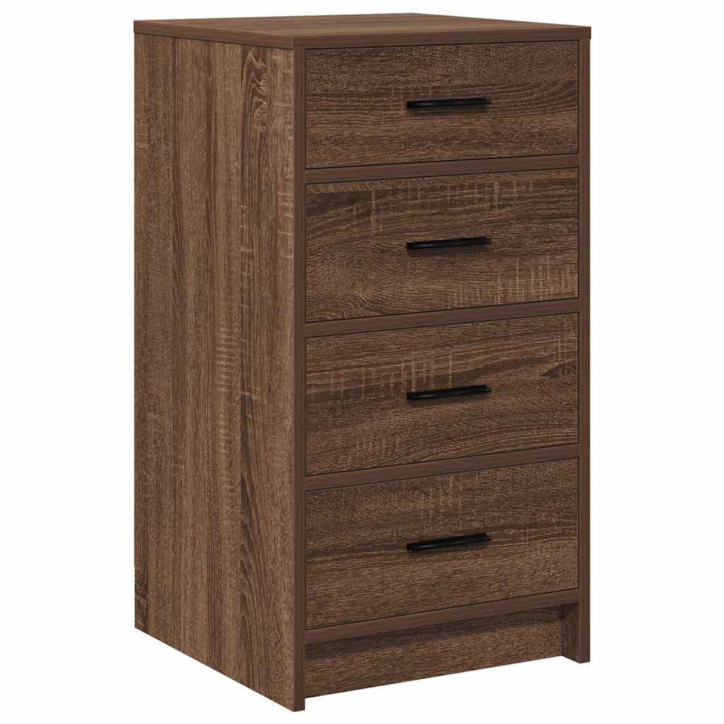 Dressoir Bruin Eiken 40x41x75 cm Geengineerd Hout
