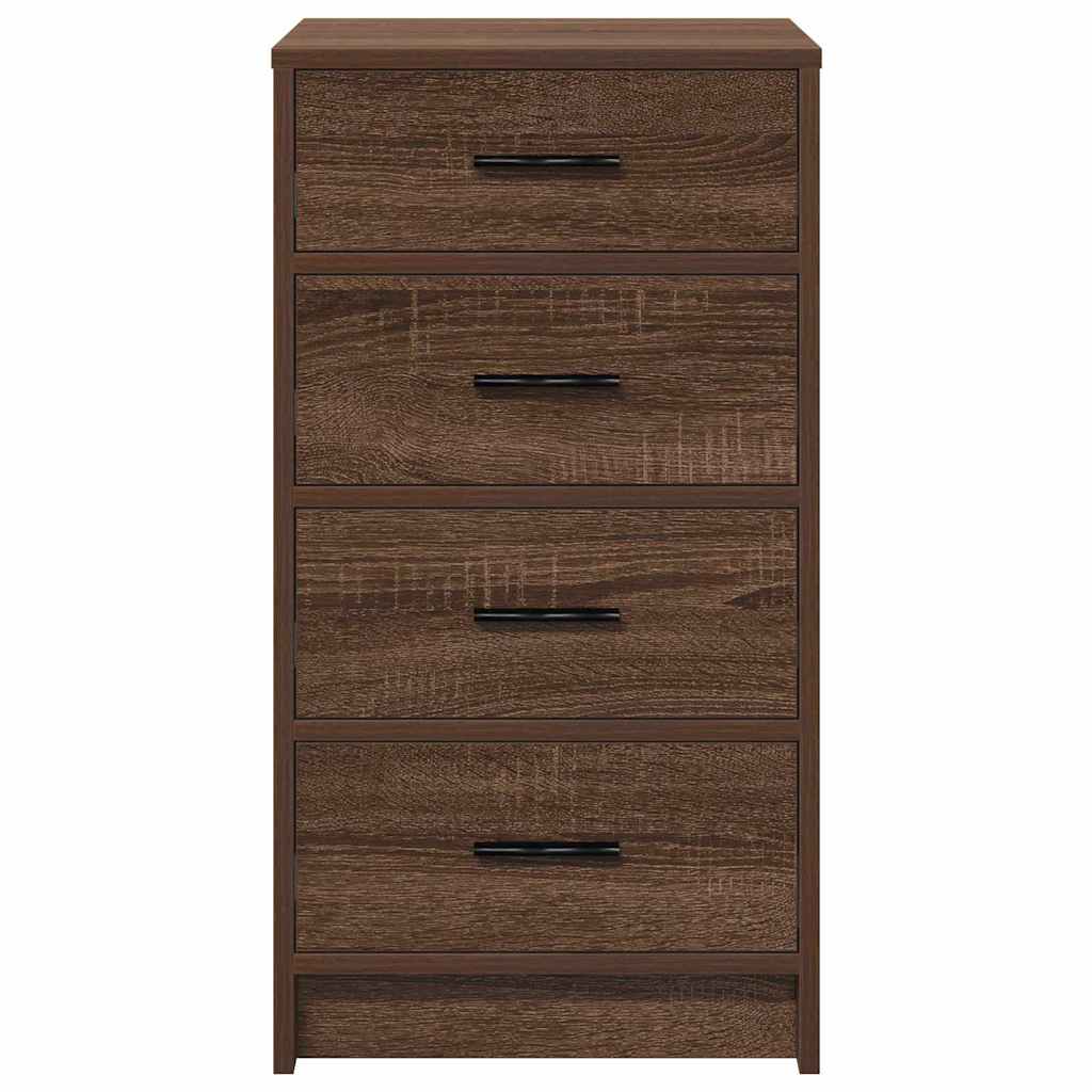 Dressoir Bruin Eiken 40x41x75 cm Geengineerd Hout