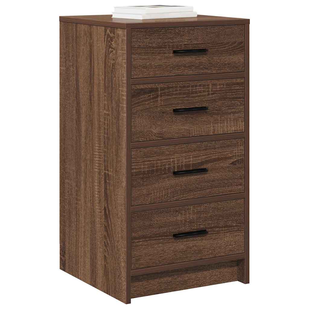 Dressoir Bruin Eiken 40x41x75 cm Geengineerd Hout