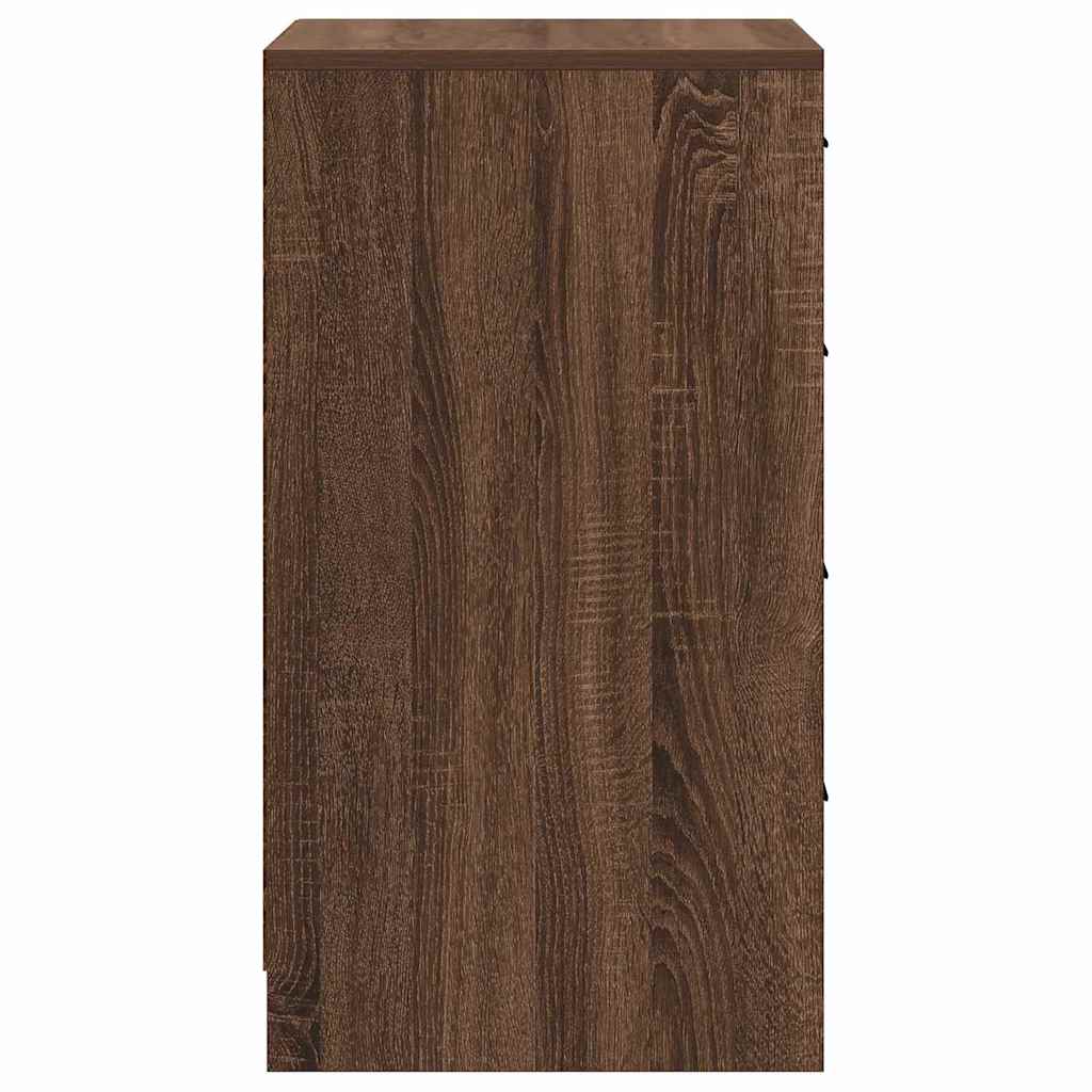 Dressoir Bruin Eiken 40x41x75 cm Geengineerd Hout