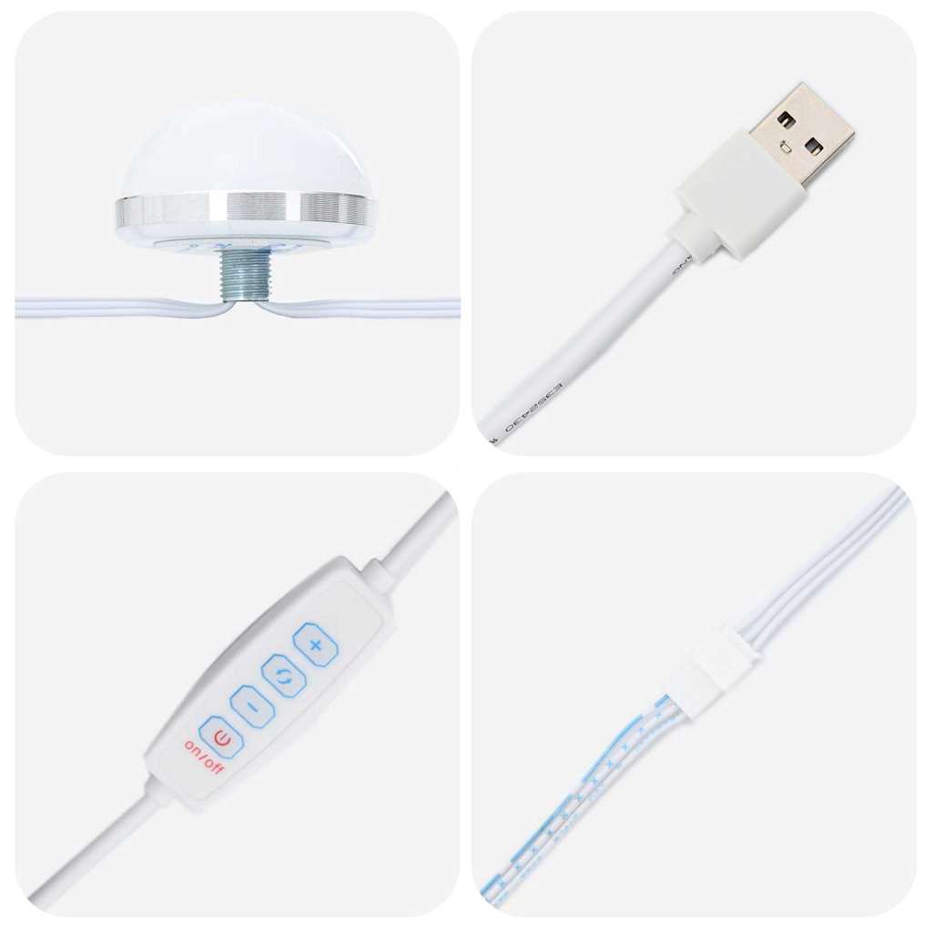 Luxe Kaptafel met LED-Verlichting & Spiegel – Wit – Strak Design met Opbergruimte