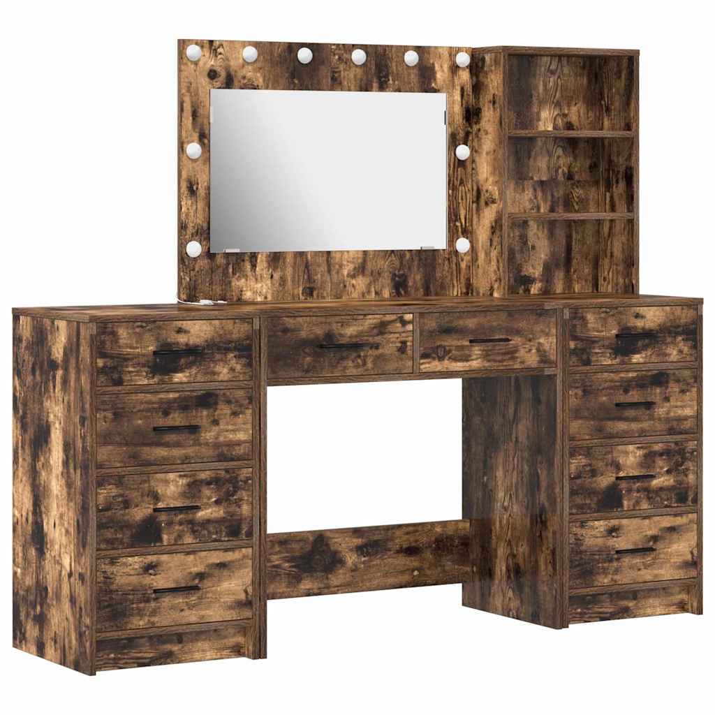 Plafondtafel met lade 3 pcs Bruin 40 x 41 x 135 cm Bewerkt hout