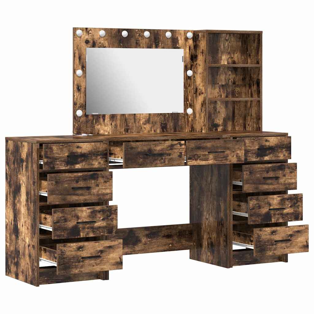 Plafondtafel met lade 3 pcs Bruin 40 x 41 x 135 cm Bewerkt hout