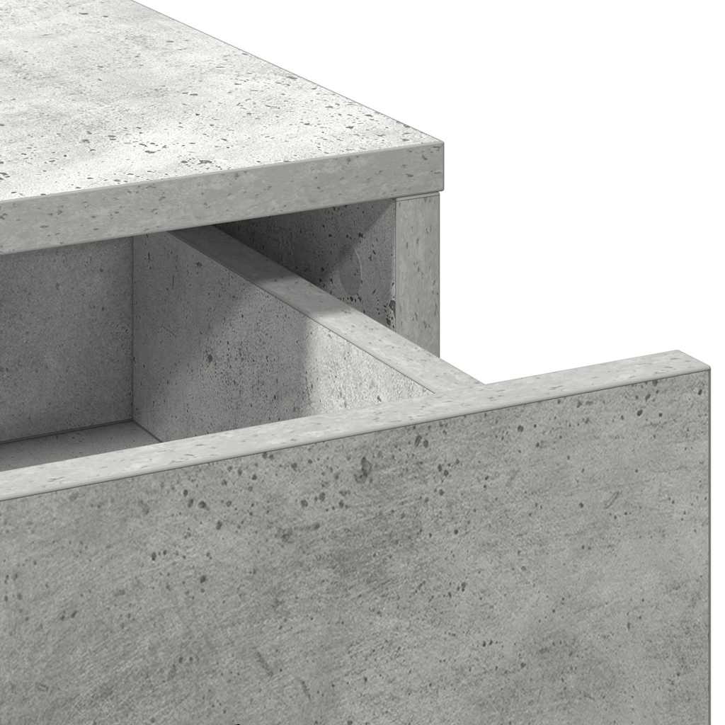 Plafondtafel met lade 2 pcs Grijs 40 x 41 x 75 cm Bewerkt hout