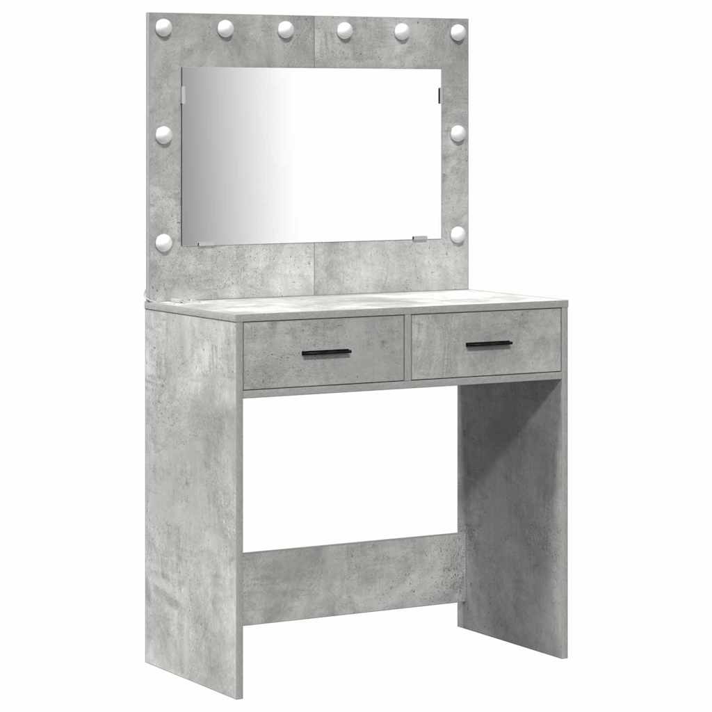 Plafondtafel met lade 2 pcs Grijs 40 x 41 x 75 cm Bewerkt hout