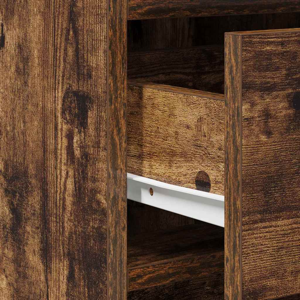 Plafondtafel met lade 2 pcs Bruin 40 x 41 x 75 cm Bewerkt hout