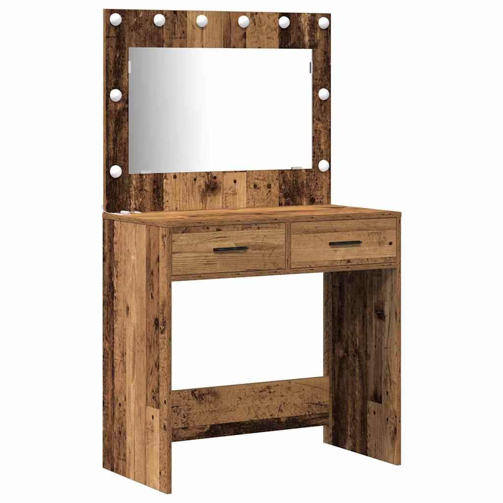 Plafondtafel met lade 2 pcs Bruin 40 x 41 x 75 cm Bewerkt hout