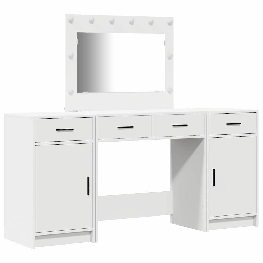 Plafondtafel met lade 3 pcs Wit 40 x 41 x 75 cm Bewerkt hout