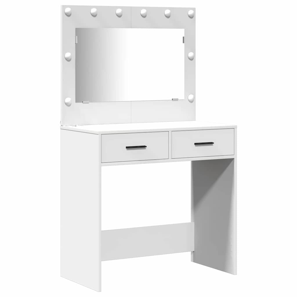 Plafondtafel met lade 3 pcs Wit 40 x 41 x 75 cm Bewerkt hout