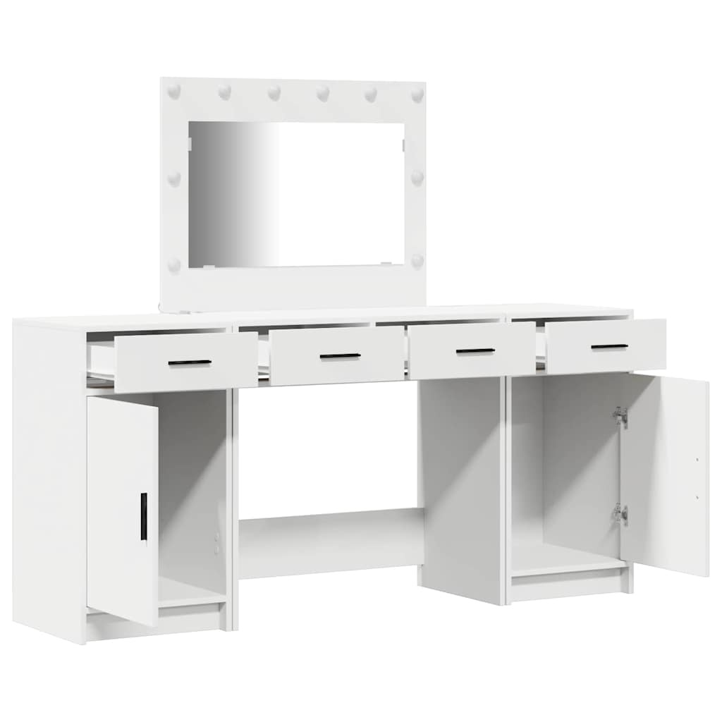 Plafondtafel met lade 3 pcs Wit 40 x 41 x 75 cm Bewerkt hout