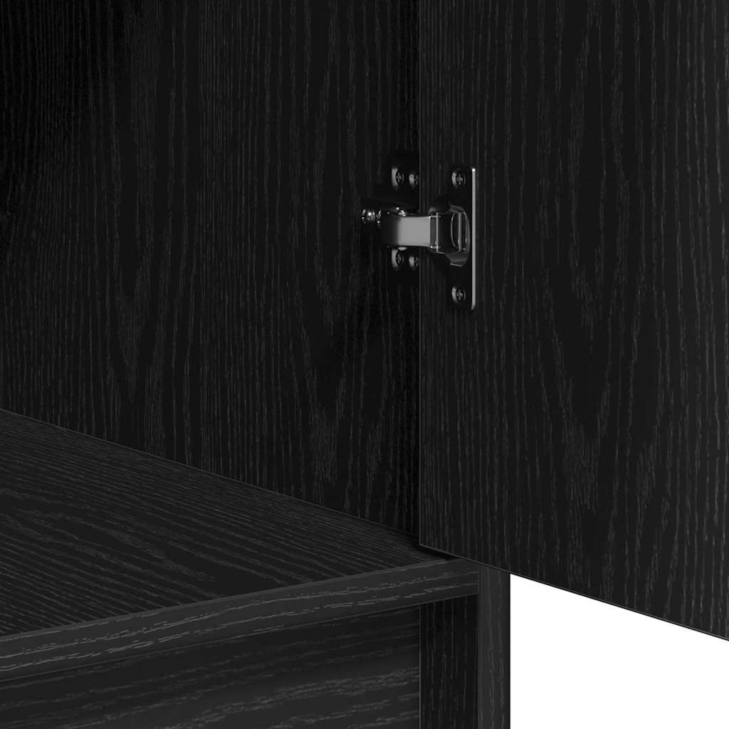 Kaptafel met lade 3 pcs Zwart 40 x 41 x 75 cm Bewerkt hout